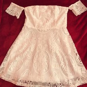 New white off the shoulder dress!